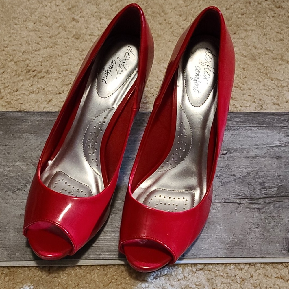 Red Patent Heels